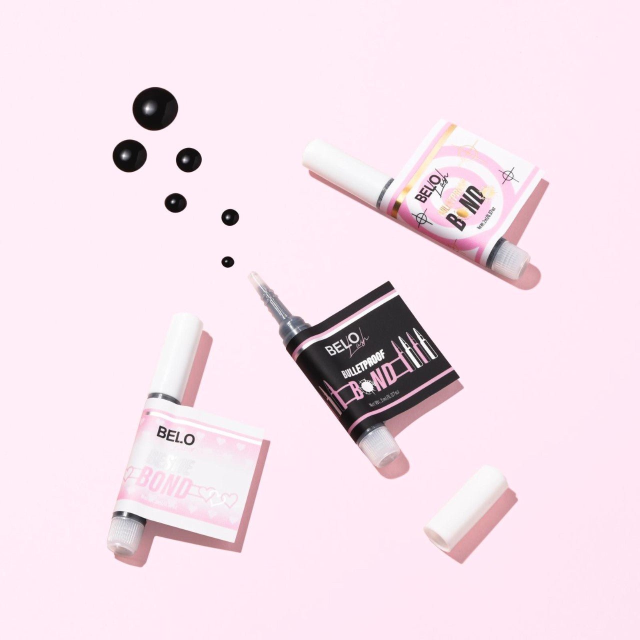 Belo Lash premium lash glues for reliable extensions, ensuring secure, strong, and long-lasting eyelash application.