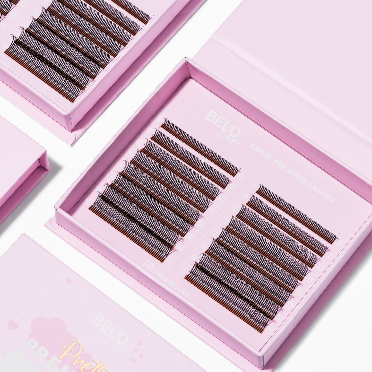 Pre-Made Angel Lashes by Belo Lash for a natural look, offering effortless, subtle, and beautiful eyelash extensions.
