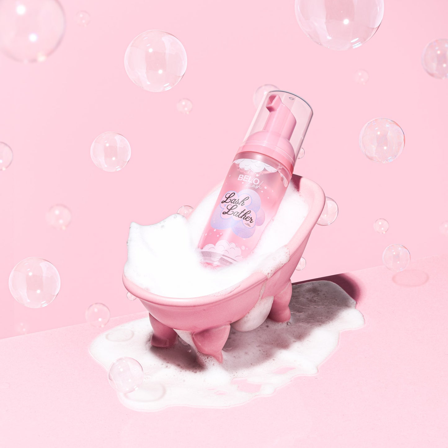 Belo Lash cleanser for maintaining clean and healthy eyelash extensions, promoting hygienic and long-lasting lashes.