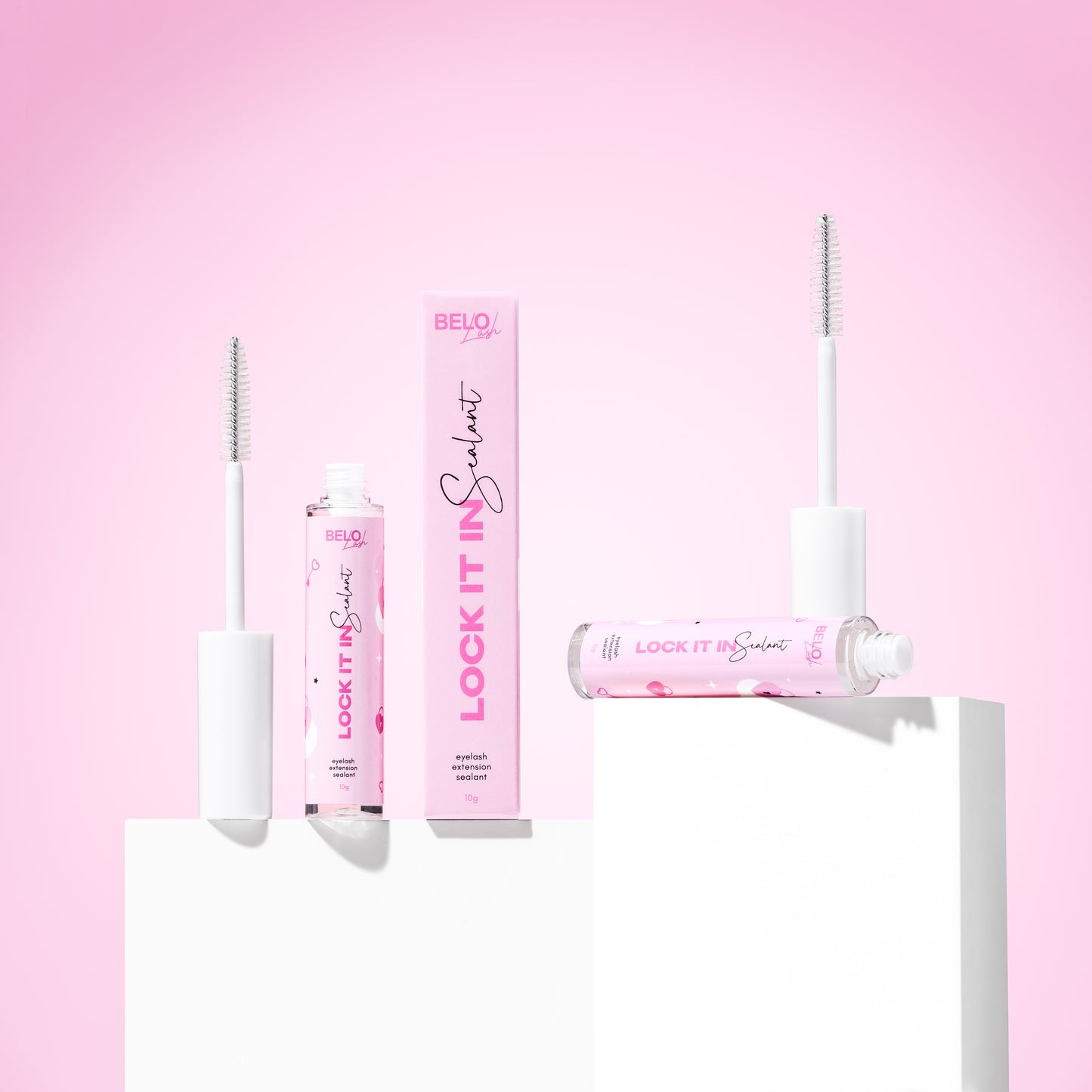 Lock It In Sealant to ensure long-lasting lashes, providing a secure, durable, and professional finish to your extensions.