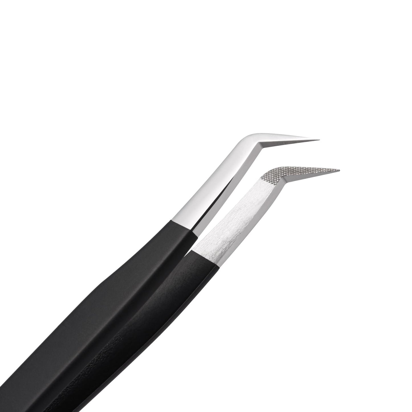 Fiber tip hybrid tweezer close-up